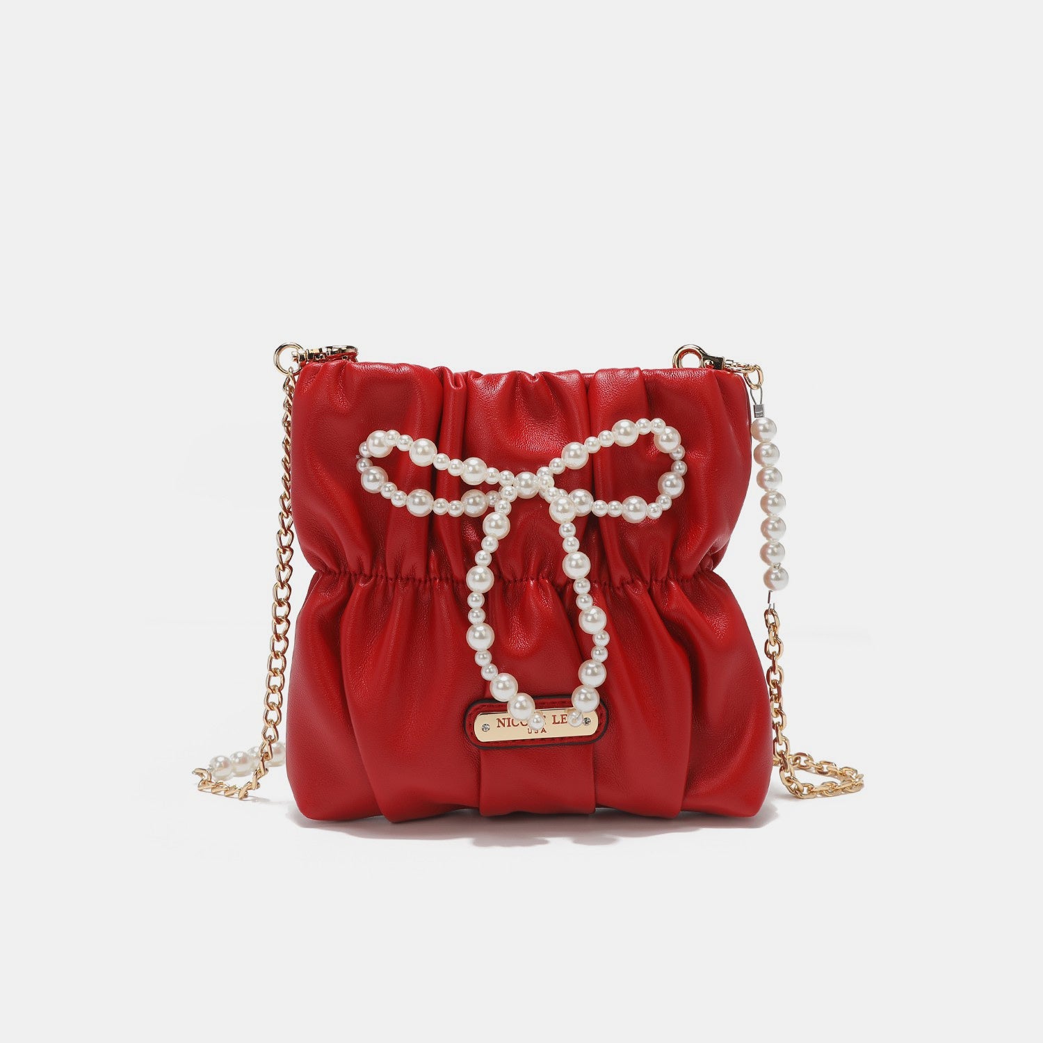Pearl Bow Chain Strap Purse - 4 Ever Trending