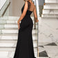 Rhinestone One-Shoulder Formal Dress - 4 Ever Trending