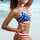 Stars and Stripes Crisscross Bikini Set - 4 Ever Trending