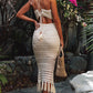 Tassel Tied Top and Openwork Skirt Cover Up Set - 4 Ever Trending