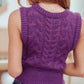 What's On Your Mind Cable Knit Vest - 4 Ever Trending