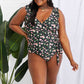 Float On Ruffle Faux Wrap One-Piece in Floral - 4 Ever Trending