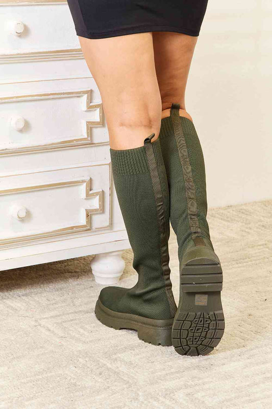 Knee High Platform Sock Boots - 4 Ever Trending
