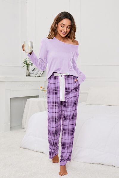 Long Sleeve Top and Pants Lounge Set - 4 Ever Trending