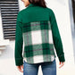 Snap Down Plaid Long Sleeve Shacket - 4 Ever Trending