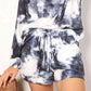 Tie-Dye Round Neck Top and Shorts Lounge Set - 4 Ever Trending