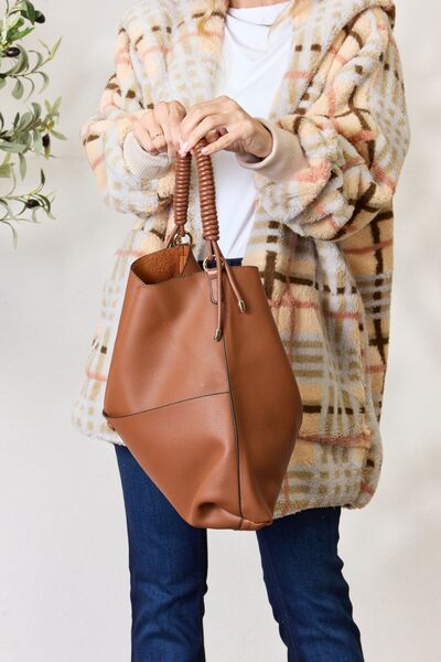 Vegan Leather Handbag with Pouch - 4 Ever Trending