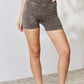 Washed Wide Waistband High Waist Shorts - 4 Ever Trending