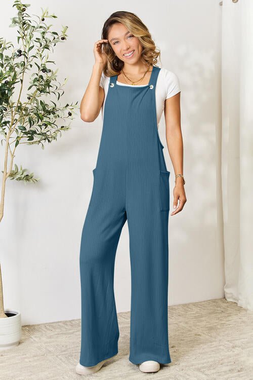Wide Strap Overall with Pockets - 4 Ever Trending